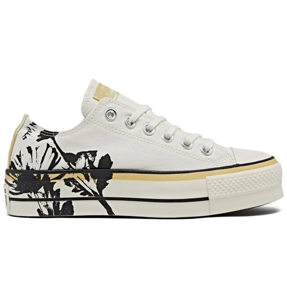 Converse Shoes - Converse CTAS Floral Fusion Lift Low Top Egret Sneakers Size 6